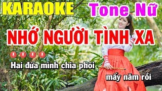 Karaoke Nhớ Người Tình Xa Tone Nữ Nhạc Sống  Trọng Hiếu [upl. by Buddy422]