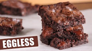 My Best Eggless Fudgy Brownies  How Tasty Channel [upl. by Dougherty]