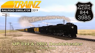 UP 844 amp 3985 Doubleheader Trainz 2019 [upl. by Dyna]