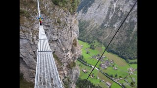 Via Ferrata at Murren Switzerland  Part 2 [upl. by Alton358]