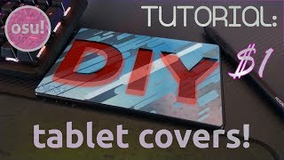 DIY  Custom drawing tablet covers for SUPER CHEAP How To [upl. by Odom]