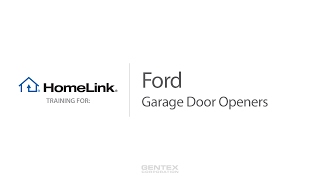 Ford  HomeLink Training [upl. by Eeramit]