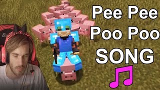 Pee Pee Poo Poo SONG  PewDiePie Minecraft PeePeePooPoo pig [upl. by Albarran]