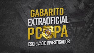 Gabarito Extraoficial  Investigador  PC PA  Alfacon [upl. by Hebbe]