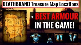 Deathbrand Treasure Map Locations  Deathbrand ARMOUR  Skyrim Remastered [upl. by Franza154]