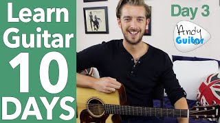 Guitar Lesson 3  Three Little Birds Guitar Tutorial 10 Day Guitar Starter Course [upl. by Ellerd]