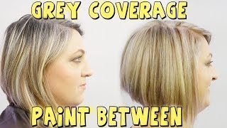 GREY COVERAGE PAINT BETWEEN TO BLOND COLOR CORRECTION [upl. by Heppman]