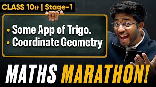 Class 10th Maths Maha Marathon  Some App of Trigonometry amp Coord Geometry 🔥  Shobhit Nirwan [upl. by Gerger]