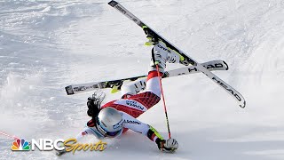 Insane wipeouts crashes and yard sales from alpine ski seasons first half  NBC Sports [upl. by Cassady73]