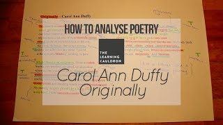 Carol Ann Duffys quotOriginallyquot  How to Analyse Poetry [upl. by Costanza555]