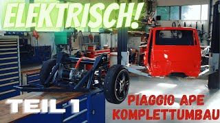 PIAGGIO APE Umbau auf Elektroantrieb  TEIL 1  Aufbau der Achse [upl. by Sitof94]