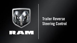 Trailer Reverse Steering Control  How To  2021 Ram 1500 Base amp TRX Models [upl. by Naida]