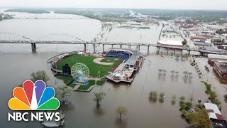 Drone Video Captures Record Flooding In Iowa  NBC News [upl. by Damas]