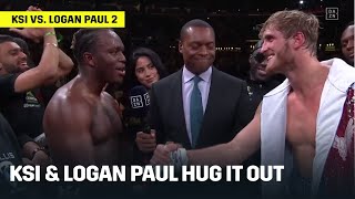 KSI amp Logan Paul Hug It Out After Rematch [upl. by Hank829]