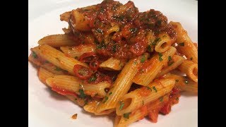 Receta de Pasta con Salsa Arrabbiata Original Italiana [upl. by Uamak713]