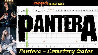 Cemetery Gates  Pantera  Guitar  Bass TABS Lesson [upl. by O'Reilly]