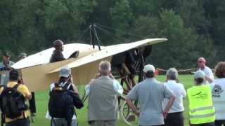 Bleriot XI  Hahnweide 2013  engine start amp takeoff amp display amp landing [upl. by Lewse]