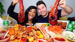 Seafood Boil With Bloves • Whole King Crab amp Lobster • MUKBANG [upl. by Nylednarb]