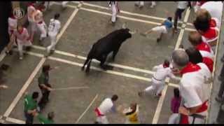 Three Gored In Pamplona Bull Run [upl. by Ecylahs752]