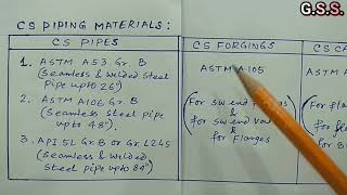 Piping Engineering  Carbon Steel Piping Materials as per ASTM amp DIN EN Standards [upl. by Buerger398]