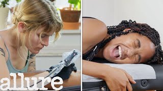 Getting My First Tattoo In 8 Steps  Ive Never Tried  Allure [upl. by Jeffy]