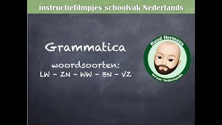 Grammatica woordsoorten  LW ZN WW VZ BN [upl. by Milton296]