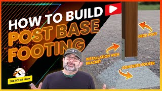 How To Build Post Base Footing With Bracket on Concrete  Step  By  Step [upl. by Kirima]