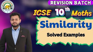 Similarity in Triangles  Solved Examples  ICSE Class 10 Maths [upl. by Yelahc]