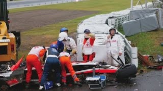 F1 driver Jules Bianchi injured in crash [upl. by Osbourne804]