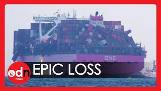 Cargo Ship Loses Nearly 2000 Containers During Storm [upl. by Tam785]