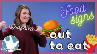 Learn Food Signs in ASL  Out to Eat Signs  Pt 3 [upl. by Saisoj]