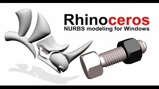 Using Rhino  How to model Bolt amp Nut 3d in rhinoceros 50 [upl. by Georglana59]