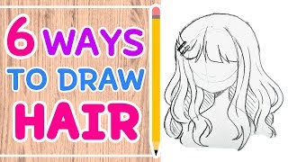 ☆ HOW TO DRAW 6 HAIRSTYLES  Easy Tutorial ☆ [upl. by Amarillas]