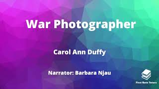 quotWar Photographerquot by Carol Ann Duffy IGCSE Analysis amp Annotations  Edexcel IGCSE Revision [upl. by Rivera691]