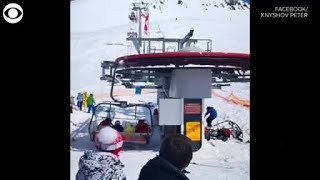 Georgia Ski Lift Failure Sends People Flying Into Air At Least 10 Injured [upl. by Birkle]