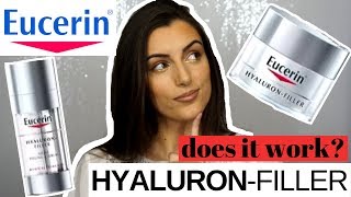 EUCERIN HYALURONFILLER NIGHT PEELINGampSERUM AND DAY CREAM SPF 30 AntiAging Skincare Review [upl. by Saunderson522]