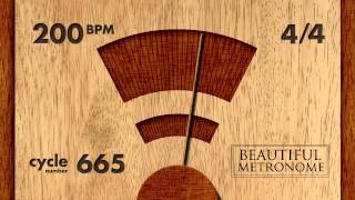 200 BPM 44 Wood Metronome HD [upl. by Ettezzil]