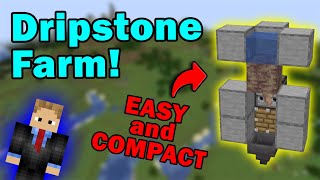 EASY Pointed Dripstone Farm Minecraft Java [upl. by Eanahc843]