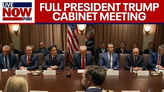 Trump Cabinet Meeting President Trump hosts meeting with Elon Musk DOGE  FULL [upl. by Edlihtam]