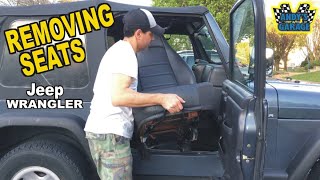 How To Remove Seats  Jeep Wrangler TJ Andy’s Garage Episode  179 [upl. by Sert]