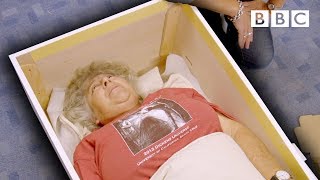 Trying on a coffin to make sure it fits just right ⚰️⚰️⚰️  BBC [upl. by Ecinehs]