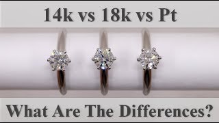 14k White Gold vs 18k White Gold vs Platinum [upl. by Aicittel509]