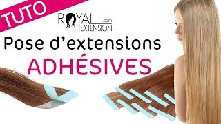 Tuto  Pose dextensions Bandes Adhésives TAPE by Royal Extension [upl. by Auehsoj]