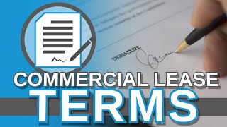 Typical Commercial Lease Terms That Everyone Should Know [upl. by Negah]