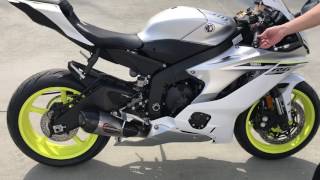 2017 Yamaha R6 sound  Stock vsYoshimura Alpha T full system [upl. by Swarts]