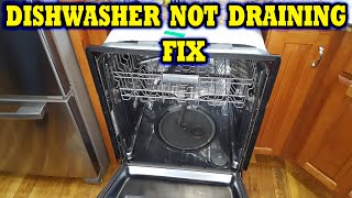 Dishwasher not draining FIX DIY KitchenAid amp Whirlpool [upl. by Darrey257]