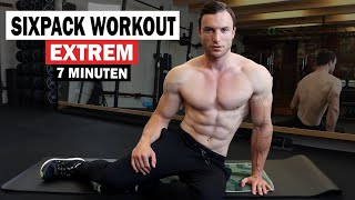 7 Minuten Sixpack Workout für Zuhause  Extrem Effektiv  Sascha Huber [upl. by Nafets]