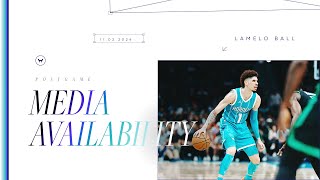 Hornets vs Celtics LaMelo Ball Postgame Media Availability  11022024 [upl. by Cutcheon812]