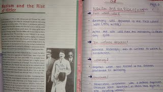 Class 9 History Notes Chapter 3  Nazism and the Rise of Hitler  notes in description [upl. by Rednaeel834]