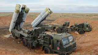 Russian antiaircraft missile system S400 in action [upl. by Dione]